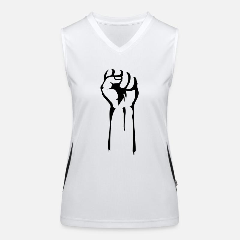 stencil faust Funktionelles Kontrast-Tank Top für Frauen