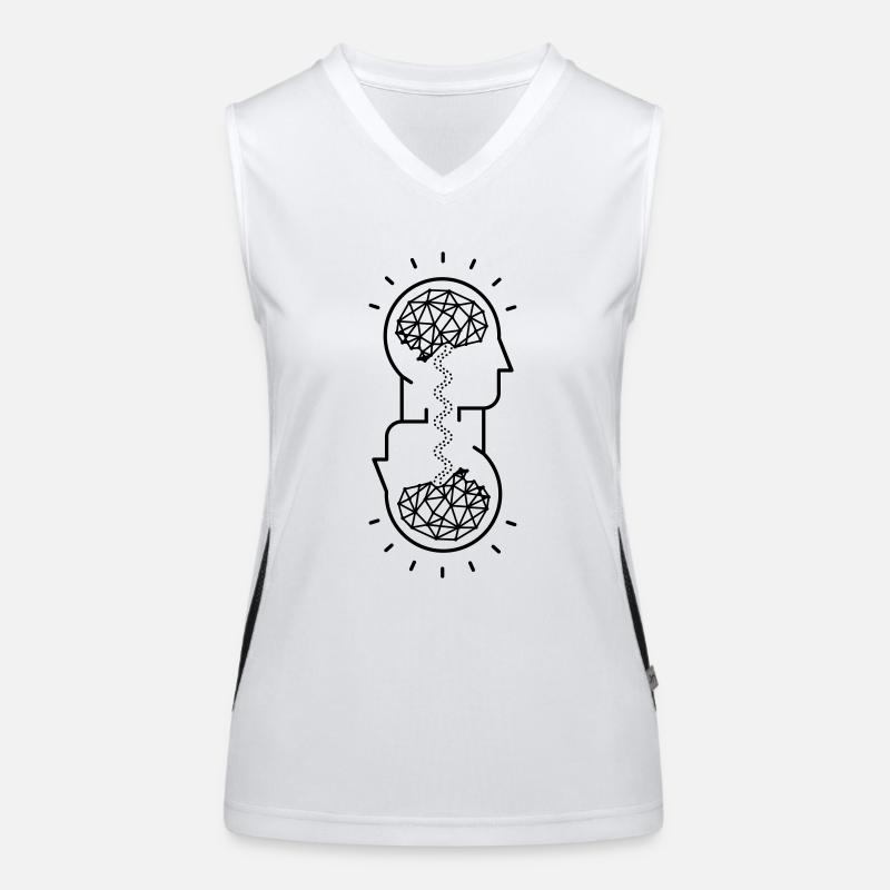 Telepathie Funktionelles Kontrast-Tank Top für Frauen