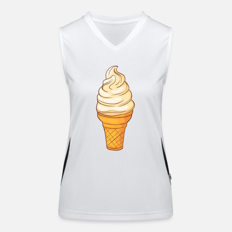 Softeis Eis Speiseeis Eiskrem Eiscreme Kugeleis Funktionelles Kontrast-Tank Top für Frauen
