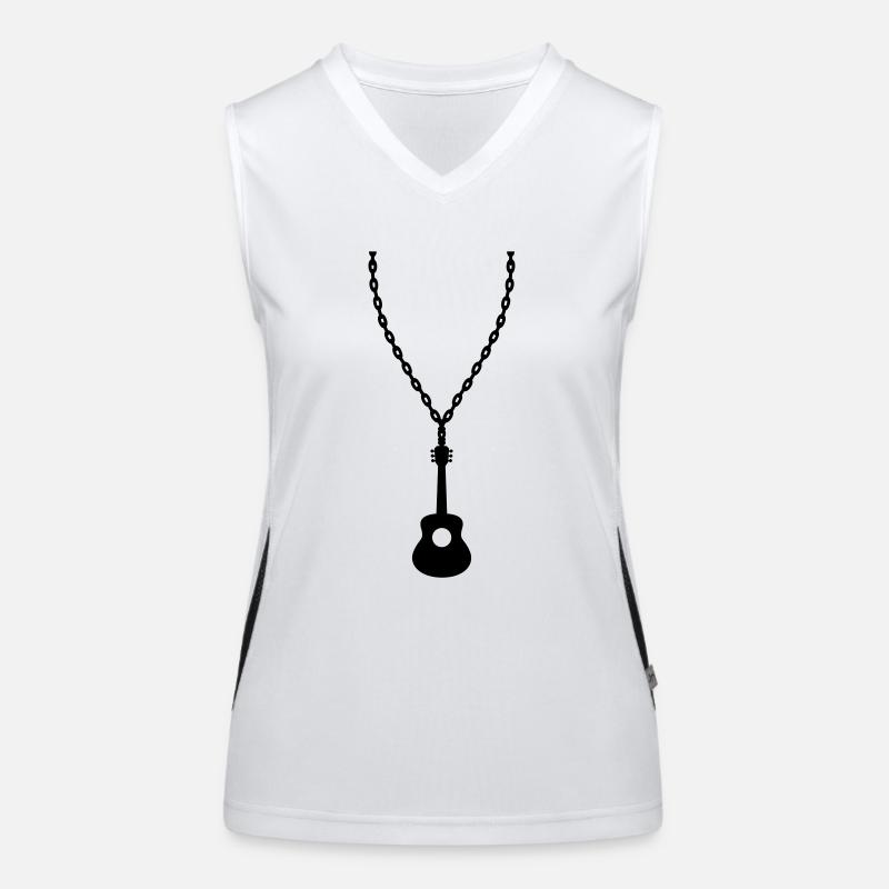 Bijoux Collier Guitariste Guitare Débardeur respirant contrasté Femme