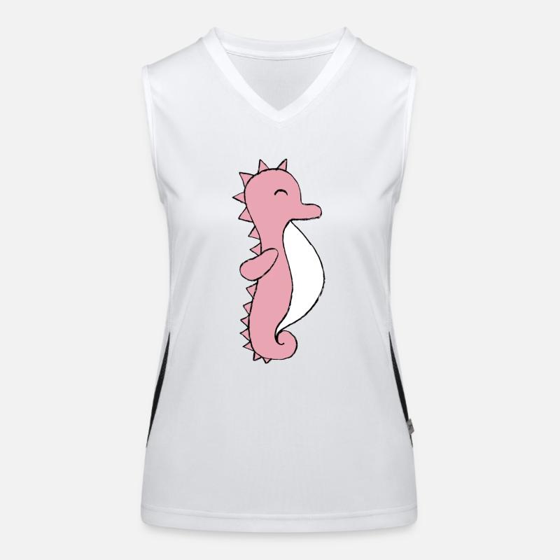 Seepferdchen Funktionelles Kontrast-Tank Top für Frauen