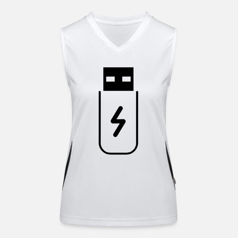 USB-Stick Funktionelles Kontrast-Tank Top für Frauen
