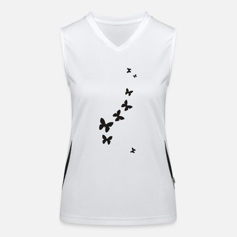 Schmetterlinge Funktionelles Kontrast-Tank Top für Frauen