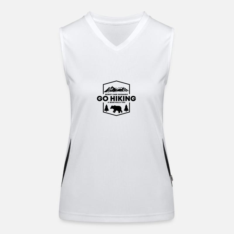 Berg Abenteuer Geschenk Spruch Bergsteigen Wandern Funktionelles Kontrast-Tank Top für Frauen