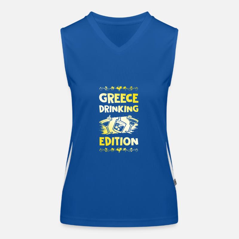 Grèce Boire Dicton Débardeur respirant contrasté Femme