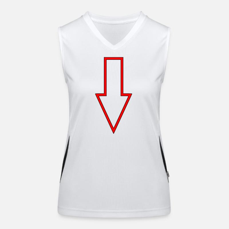 Flèche directionnelle Panneau indicateur Débardeur respirant contrasté Femme