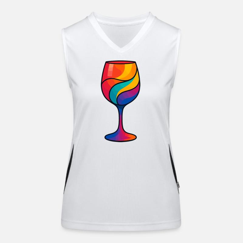 Colorful Vine Glass Women's Functional Contrast Tank Top