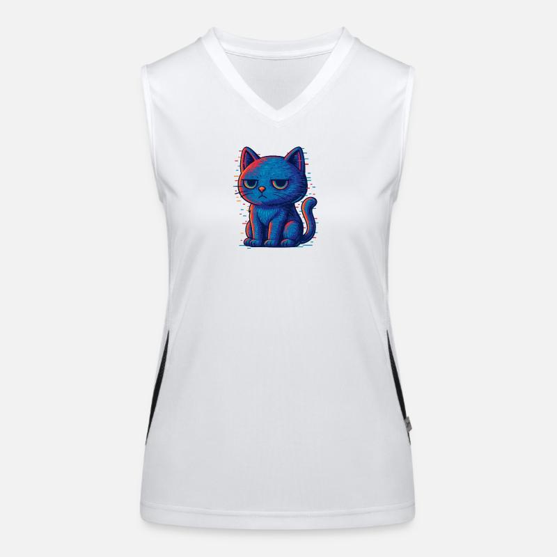 Grummel Katze Débardeur respirant contrasté Femme