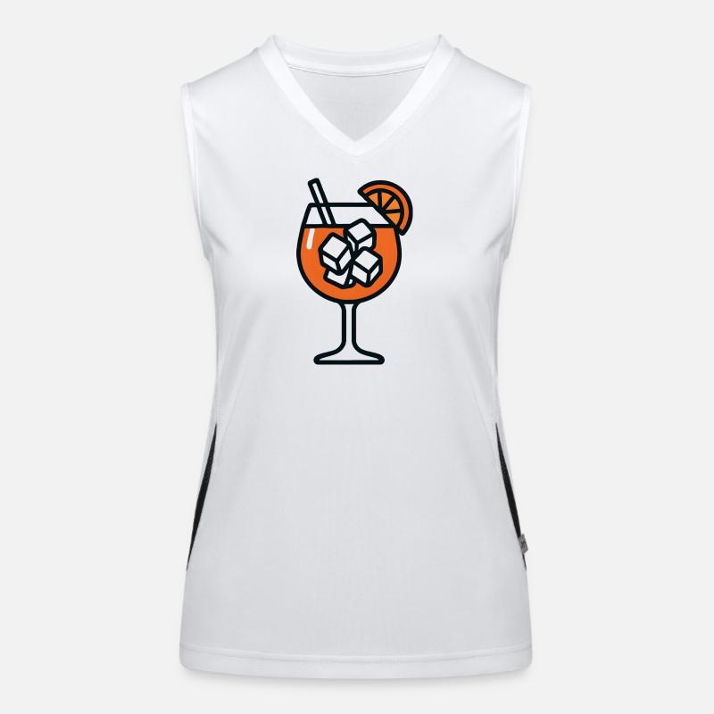 Party Spritz Glas Geschenkidee Funktionelles Kontrast-Tank Top für Frauen
