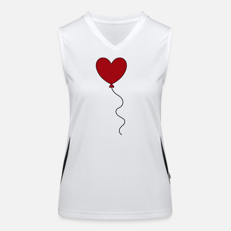 rotes Herz rot Geschenk Valentinstag Funktionelles Kontrast-Tank Top für Frauen