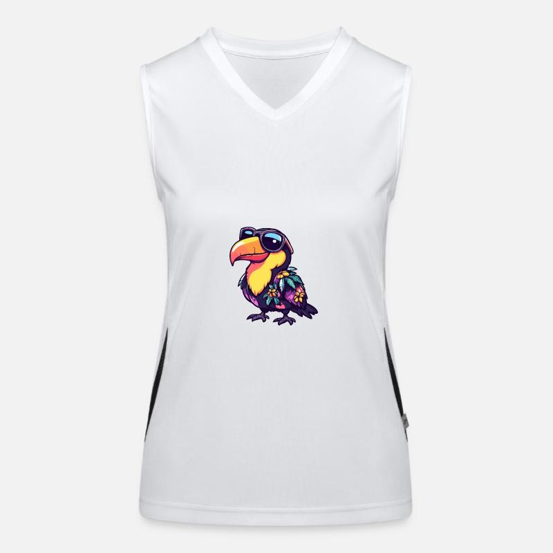 Tukan Vogel Comic Urlaub Funktionelles Kontrast-Tank Top für Frauen