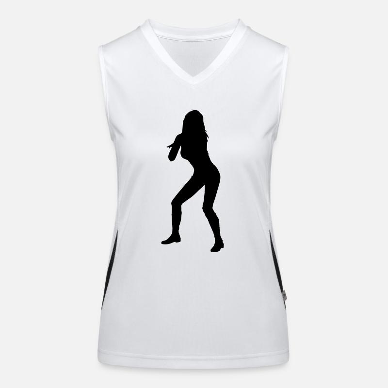 Frau Körper Silhouette Vektor-Design Funktionelles Kontrast-Tank Top für Frauen
