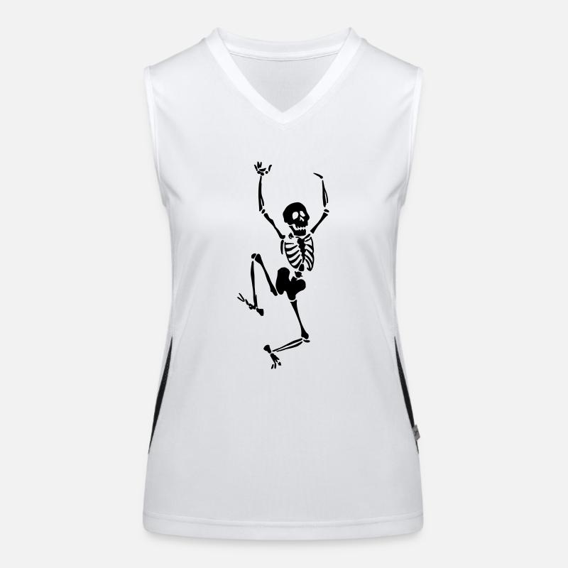 Dancing skeleton Women's Functional Contrast Tank Top
