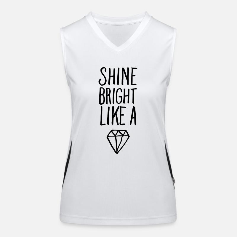 Shine Bright Like A Diamond Funktionelles Kontrast-Tank Top für Frauen