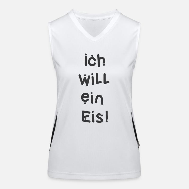 Ich will ein Eis! Funktionelles Kontrast-Tank Top für Frauen