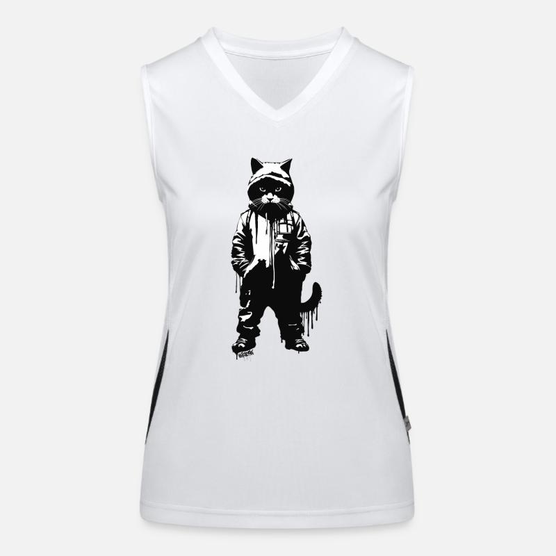 Stencil kat cool Funktionel kontrast tanktop til damer