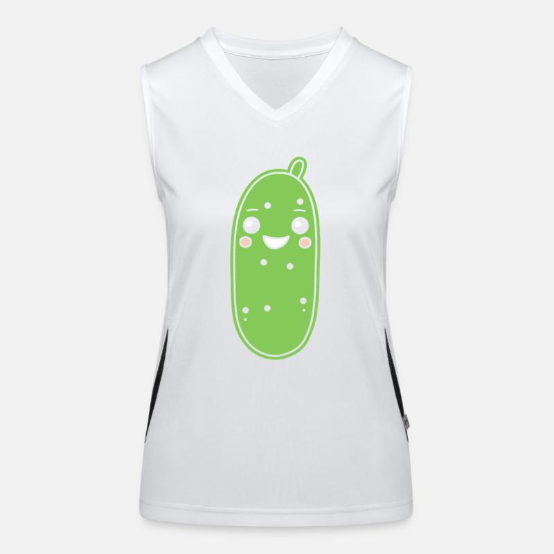Gurke Funktionelles Kontrast-Tank Top für Frauen