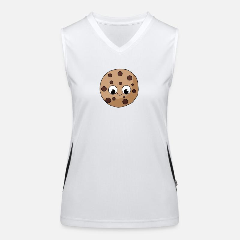 Cookie cookie with face Women's Functional Contrast Tank Top