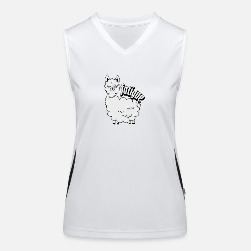 Sleeping llama Women's Functional Contrast Tank Top