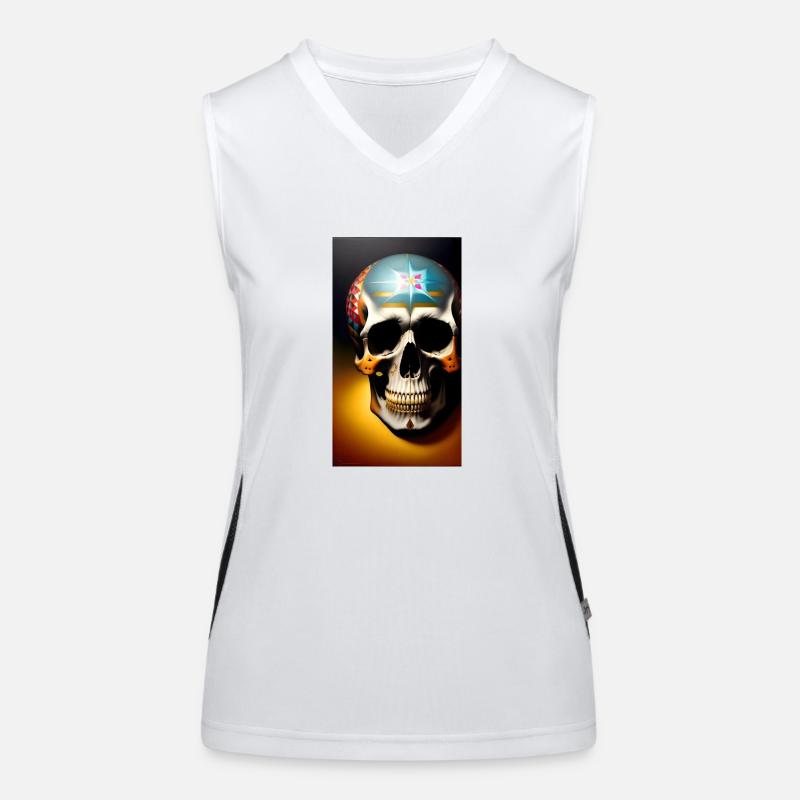 Mexican Skull Women's Functional Contrast Tank Top
