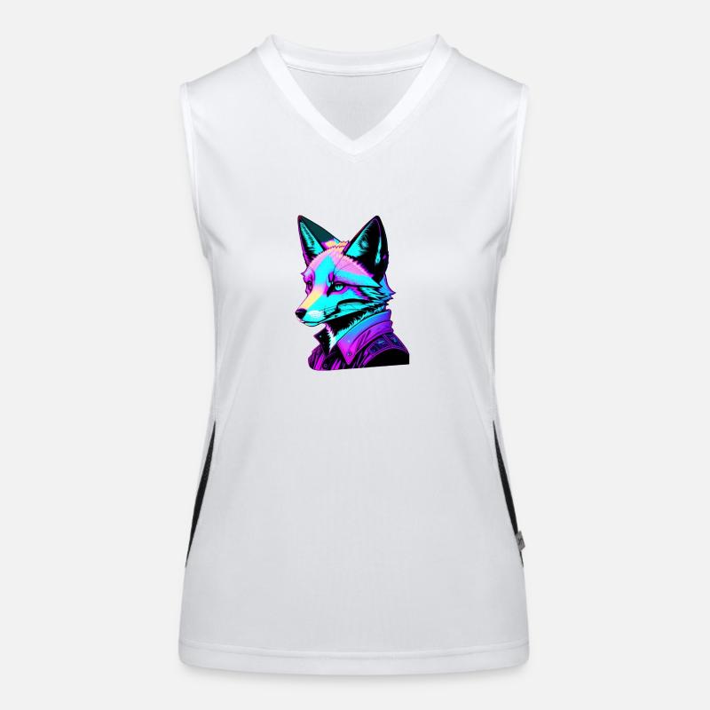 Fuchs Design Future Space bunt Funktionelles Kontrast-Tank Top für Frauen