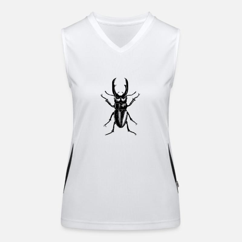 Hirschkäfer Funktionelles Kontrast-Tank Top für Frauen