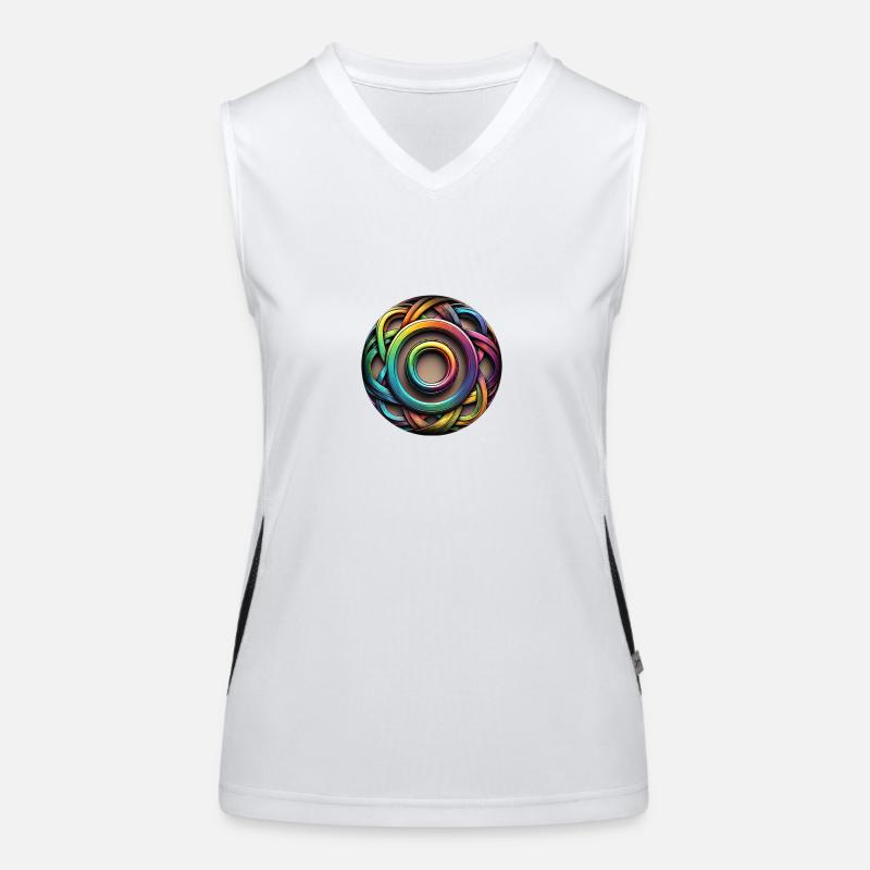 Regenbogen Farben Elemente Knoten Funktionelles Kontrast-Tank Top für Frauen