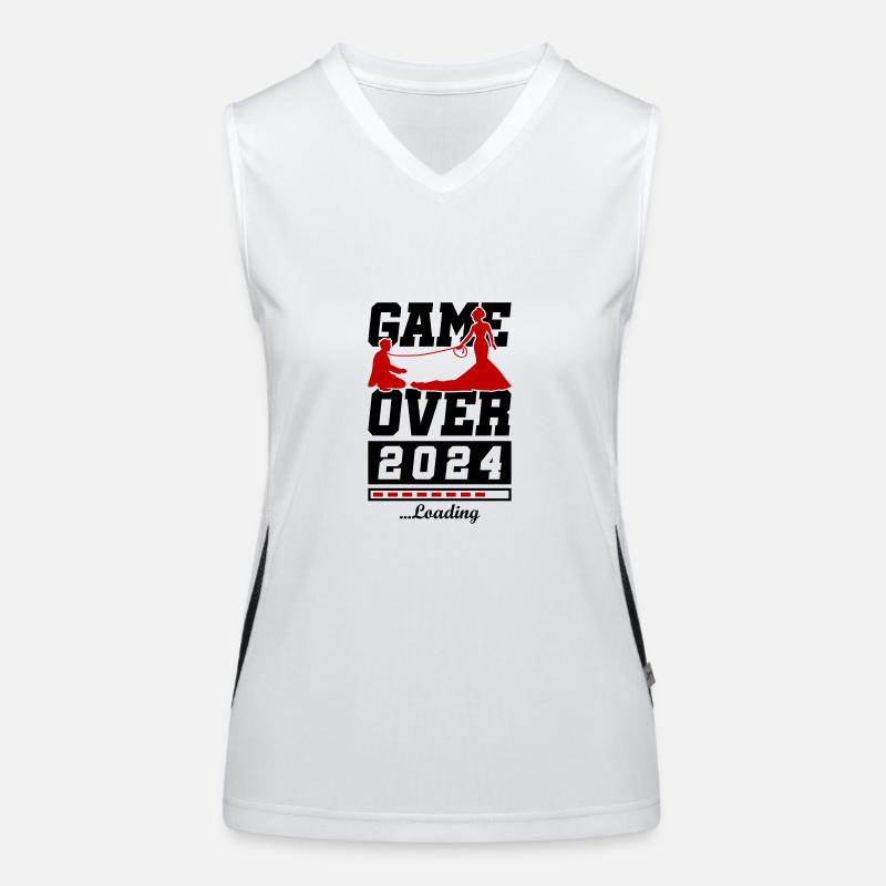 Hochzeit Loading 2024 Game Over Funktionelles Kontrast-Tank Top für Frauen