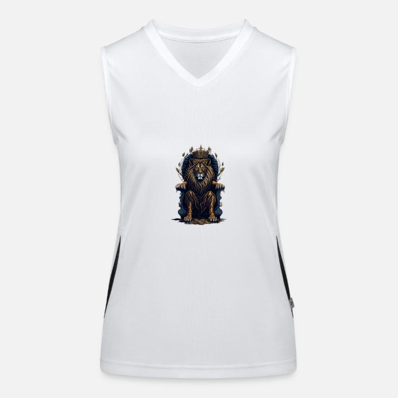 The Lion King on his throne Women's Functional Contrast Tank Top