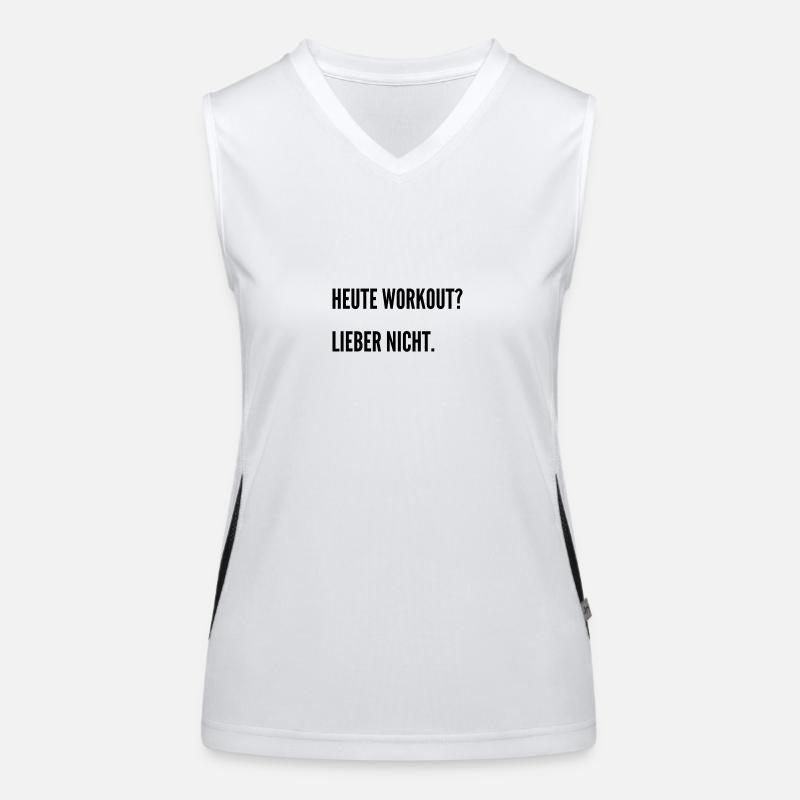 Heute Workout? Ich denke nicht. Funktionelles Kontrast-Tank Top für Frauen