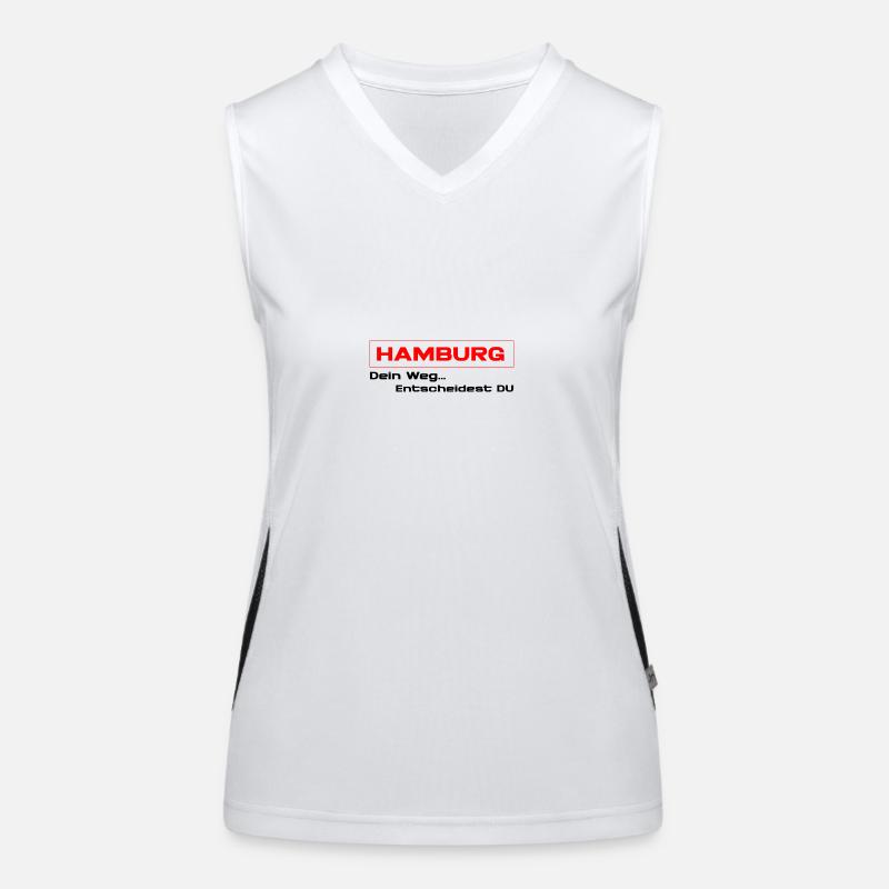 Hamburger Weg Funktionelles Kontrast-Tank Top für Frauen