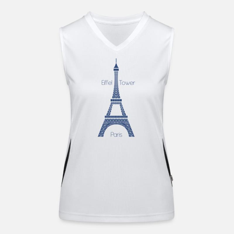Eiffel Tower Women's Functional Contrast Tank Top