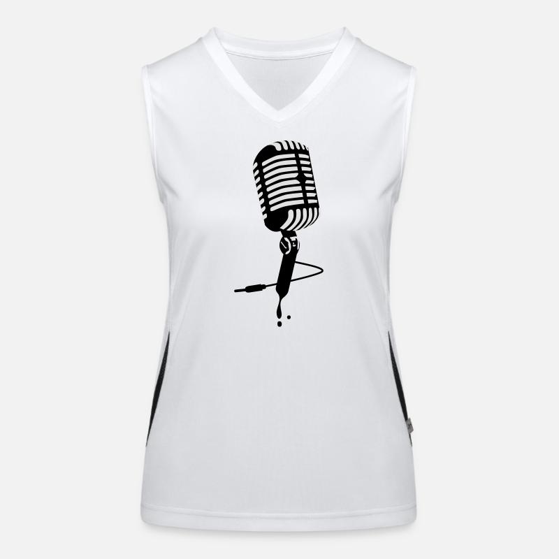 Mikrofon microphone Funktionelles Kontrast-Tank Top für Frauen