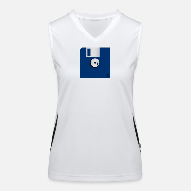 Diskette Funktionelles Kontrast-Tank Top für Frauen