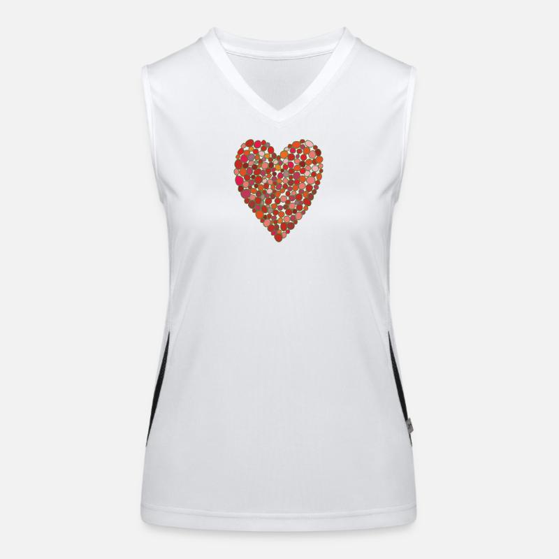 bubble herz Funktionelles Kontrast-Tank Top für Frauen