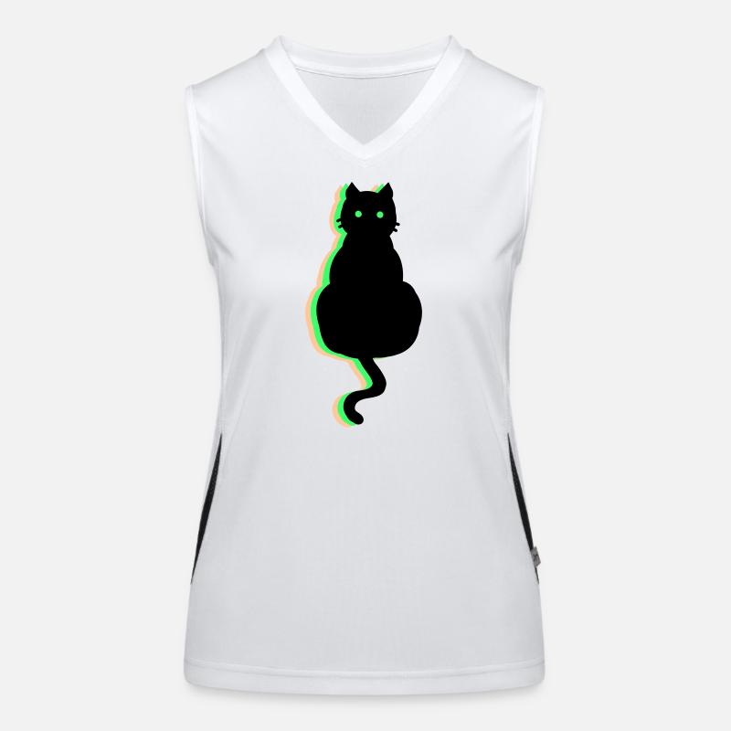 Chat néon Débardeur respirant contrasté Femme