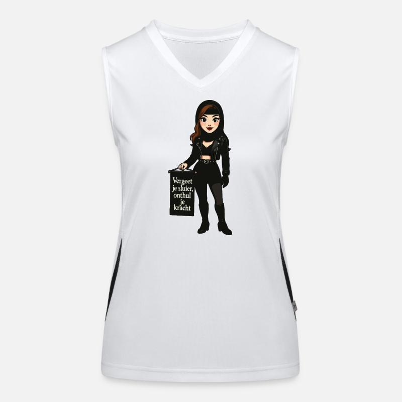 Forget your veil, reveal your power Women's Functional Contrast Tank Top