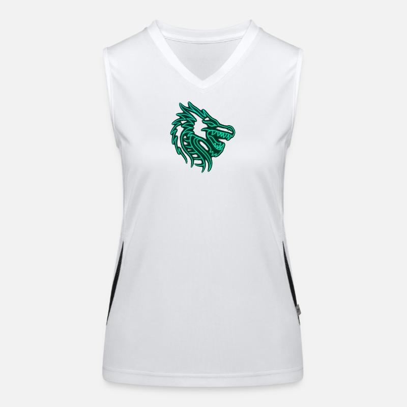 Neon Dragon Design Funktionelles Kontrast-Tank Top für Frauen
