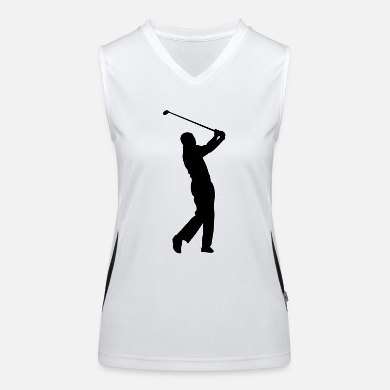 Golf Golfer Golfer Terrain de golf Débardeur respirant contrasté Femme