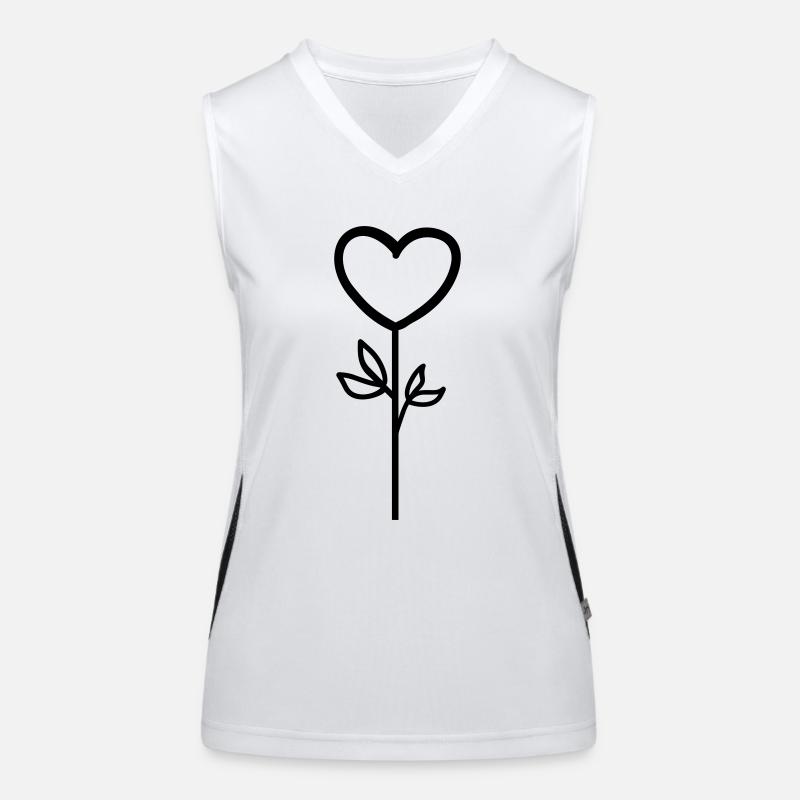 Fleur rose Débardeur respirant contrasté Femme