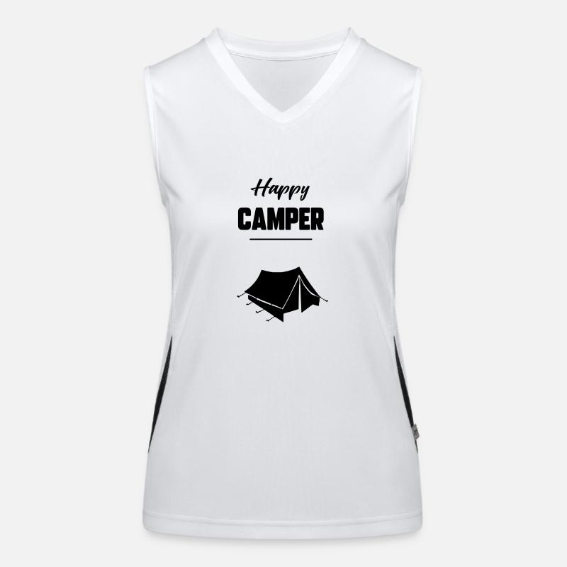 Glücklicher Camper Funktionelles Kontrast-Tank Top für Frauen