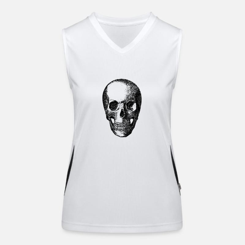 Schädel Funktionelles Kontrast-Tank Top für Frauen