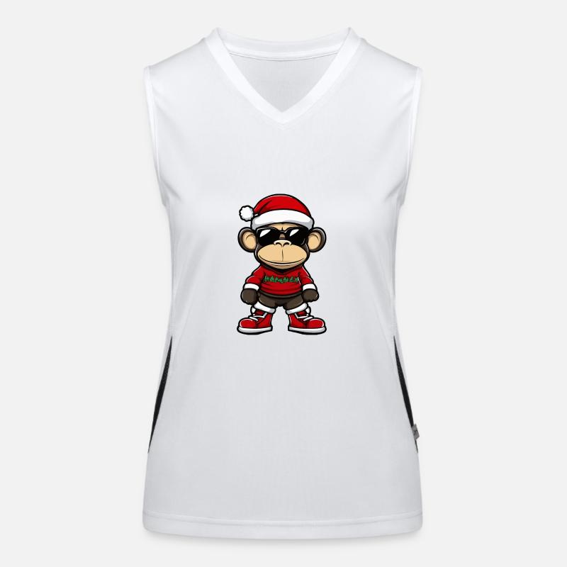 Singe Noël Noël Débardeur respirant contrasté Femme