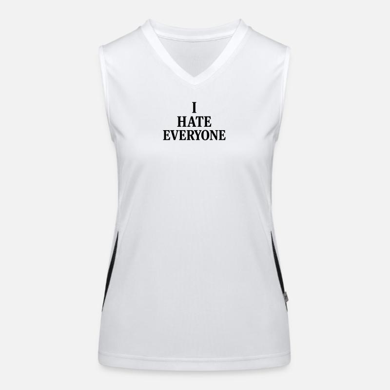 I hate everyone Women's Functional Contrast Tank Top