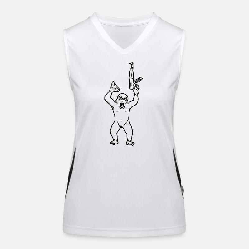 chimp machine gun Women's Functional Contrast Tank Top