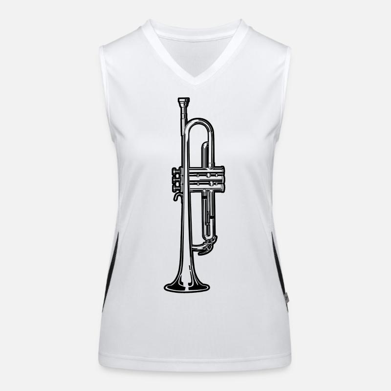 Jazz Trompete Funktionelles Kontrast-Tank Top für Frauen