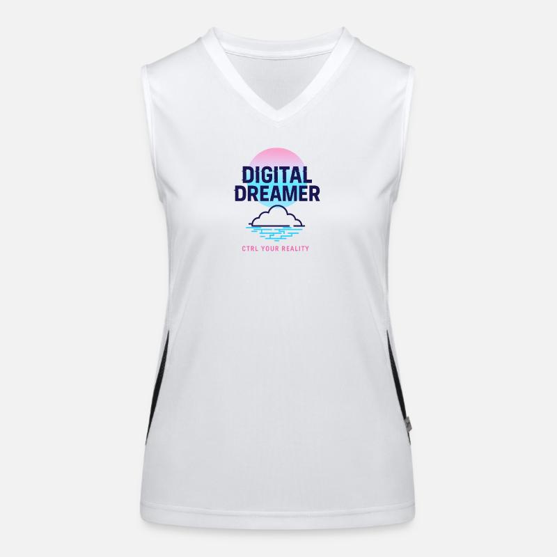 Digital Dreamer Funktionelles Kontrast-Tank Top für Frauen