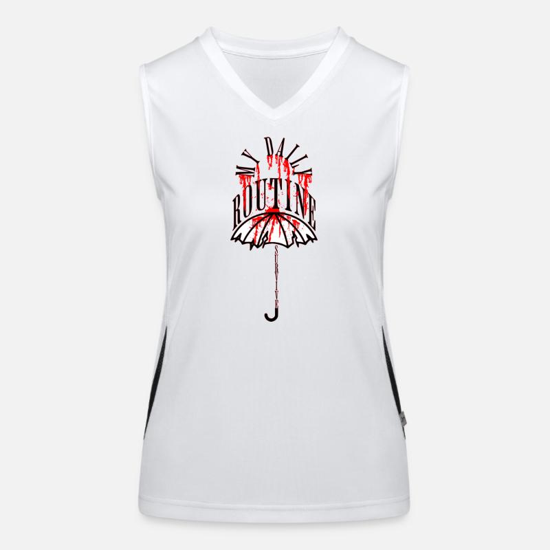 Tiefgründiger Schirm – My Daily Routine - Survive Funktionelles Kontrast-Tank Top für Frauen