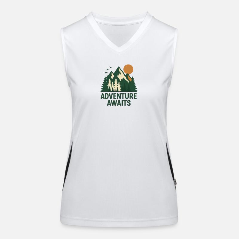 Adventure Forest Mountain Landscape Women's Functional Contrast Tank Top