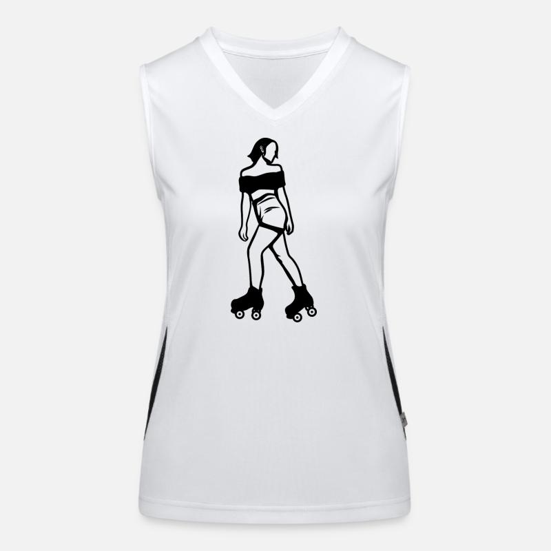 Roller skater Women's Functional Contrast Tank Top